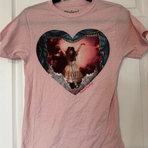 Melanie Martinez K-12 Women's Pink Heart Graphic Short Sleeve Tee